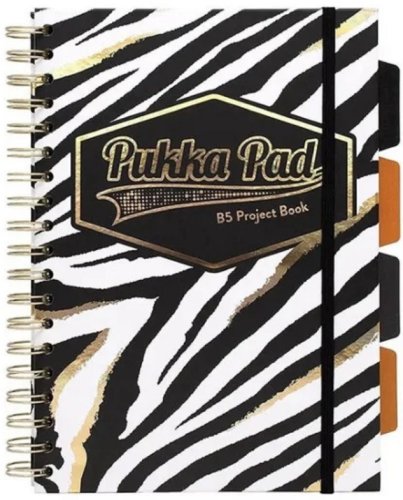 Carnet cu spirala si separatoare - project book - zebra b5 - 200 file | pukka pad
