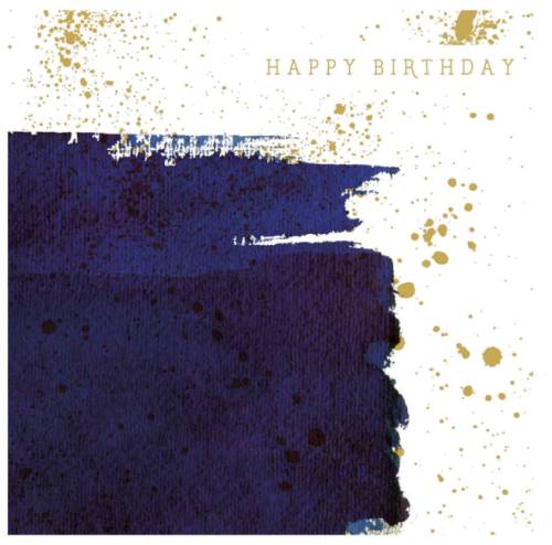 Felicitare - blue splatter | art file