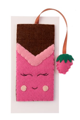 Semn de carte - tableta de ciocolata cu zmeura, roz | ana crafts