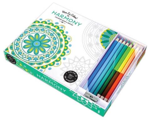 Vive le color! harmony coloring book and pencils | abrams noterie