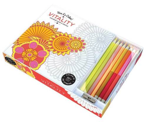 Vive le color! vitality coloring book and pencils | abrams noterie