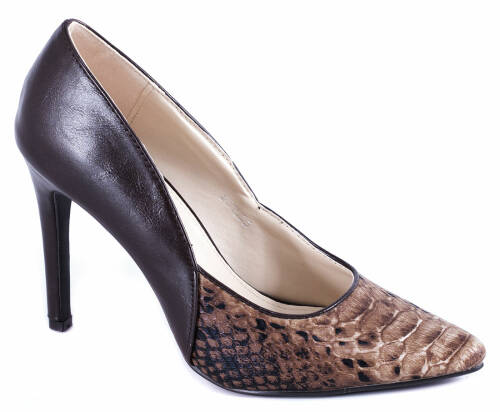 Criss 51695 Brown-64-89 Pantofi dama maro toc 10 cm vyka