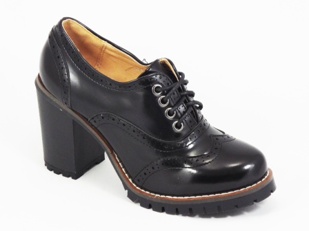Il Lucia A10 Black-70-64 Pantofi dama negri lac toc 9 cm floryna