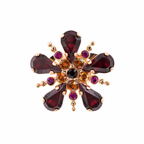 Roxannes - Mariana Jewellery Brosa poppy placata cu aur 24k - 2405-3411rg