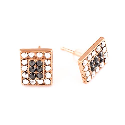 Roxannes - Mariana Jewellery Cercei black diamond placati cu aur 24k - 1068/1-747rg2