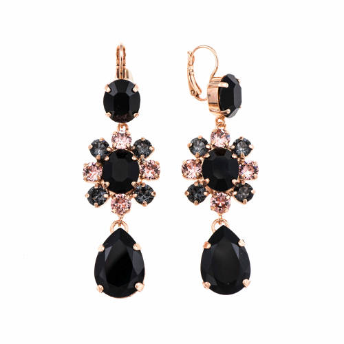 Roxannes - Mariana Jewellery Cercei black velvet placati cu aur 24k - 1156/2-1073rg6