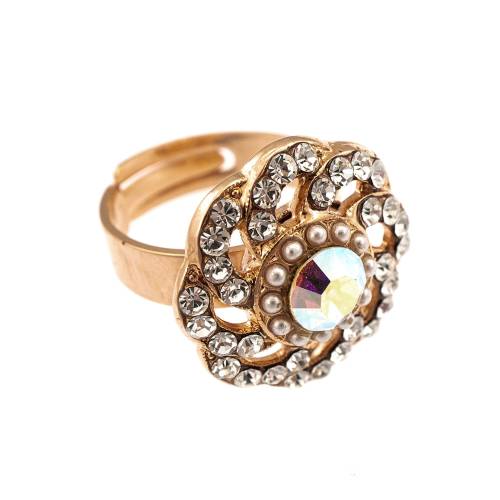 Roxannes - Mariana Jewellery Inel crystal pearl's placat cu aur 24k - 7526/1-m48001rg