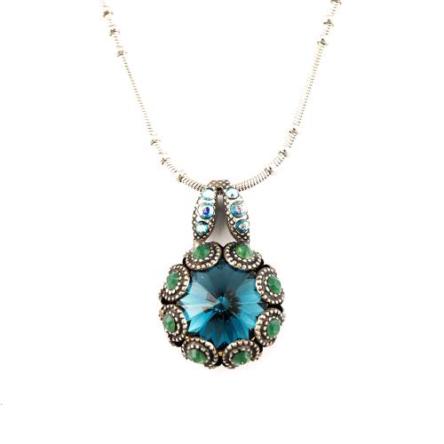 Roxannes - Mariana Jewellery Pandantiv cu lant mediterranean blue placat cu argint 925 - 5070-1316sp