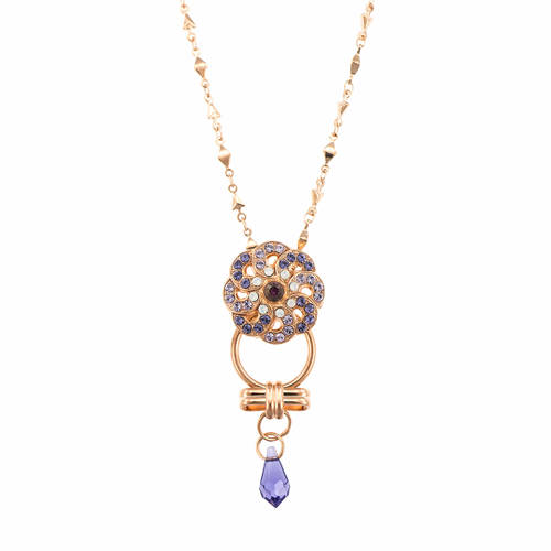 Roxannes - Mariana Jewellery Pandantiv cu lant purple rain placat cu aur 24k - 5083-1062rg
