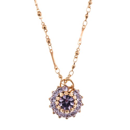Roxannes - Mariana Jewellery Pandantiv cu lant violet placat cu aur 24k - 5163-371371rg