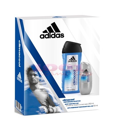 Adidas climacool men anti-perspirant roll on 50 ml + body hair face 3in1 250 ml set