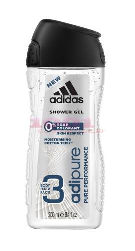 Adidas shower gel adipure pure performance 3 in 1 sampon   gel de dus si fata
