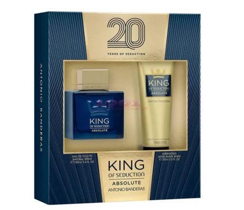 Antonio banderas king of seduction absolute edt 100 ml + after shave balm 75ml set