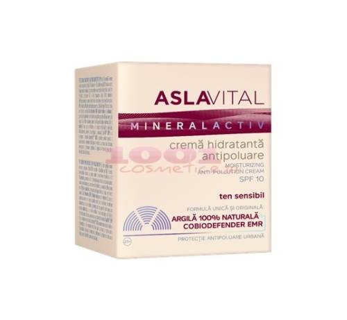 Aslavital mineral activ crema antirid antipoluare spf 10