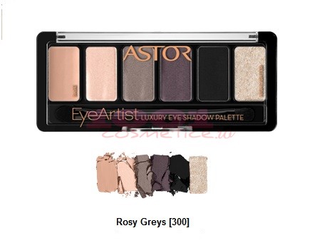 Astor eye artist luxury eye shadow paleta farduri 300 rosy greys