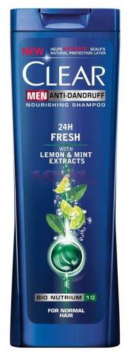 Clear men 24h fresh sampon with lemon   mint extracts