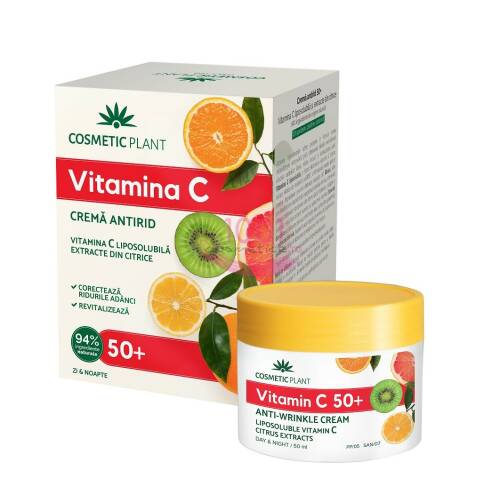 Cremă antirid hidratantă 30+ Vitamin C Plus, Cosmetic Plant, 50 ml