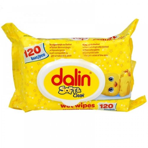 Dalin soft & clean servetele umede cu capac pentru copii