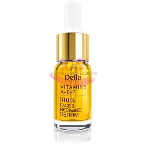 Delia cosmetics professional ser tratament revitalizant anti-rid cu vitaminele a-e-f-q10 pentru fata si decolteu