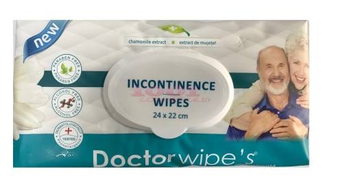 Doctor wipes incontinence servetele umede igienice adulti 72 buc capac