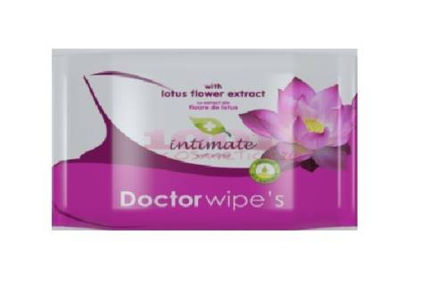 Doctor wipes servetele intime cu extract de floare de lotus