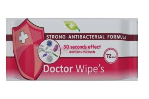 Doctor wipes strong antibacterial servetele 72 buc.