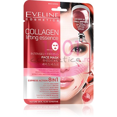 Eveline cosmetics 8 in 1 colagen lifting masca pentru fata
