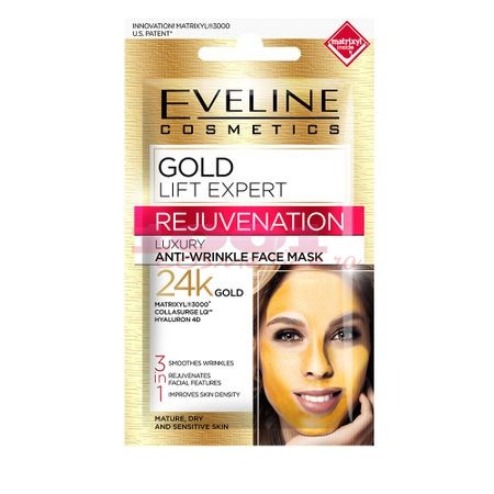 Eveline cosmetics gold lift expert rejuvenation masca de fata pentru ten matur cu aur de 24 k