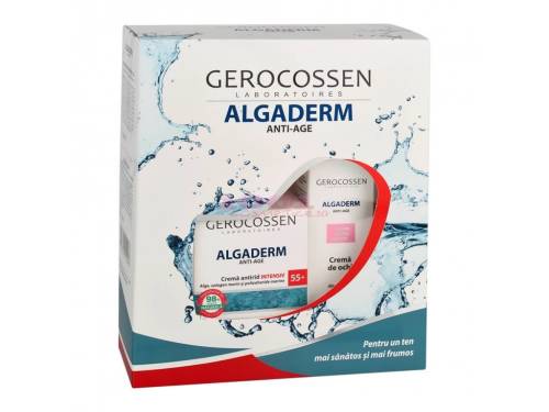Gerocossen algaderm anti-age 55+ crema antirid intensiv + crema pentru ochi algaderm set