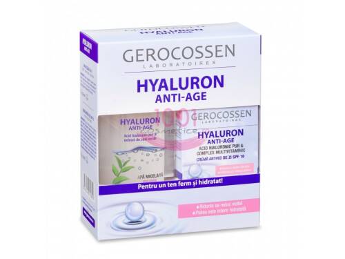 Gerocossen hyaluron anti-age crema antirid de zi + apa micelara set