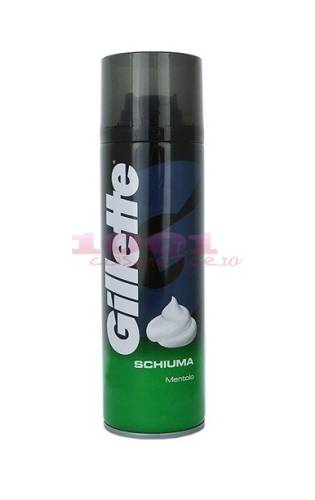 Gillette spuma pentru ras mentolata toate tipurile de ten 300 ml