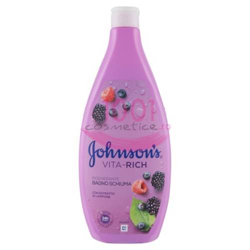 Johnson vita-rich extract de zmeura spuma de baie
