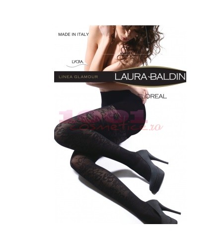 Laura baldini colectia glamour floreal 20 den culoare negru