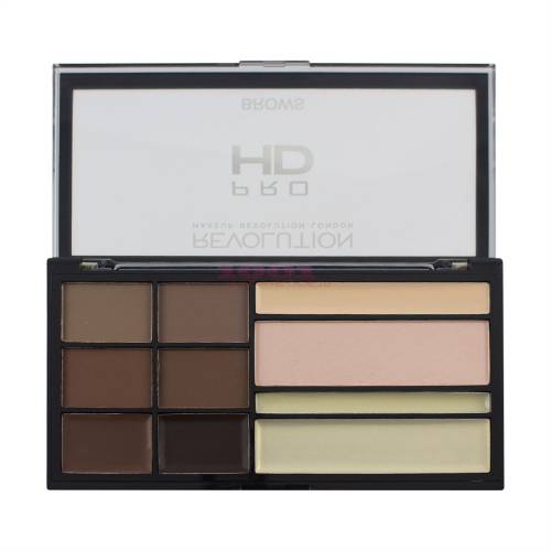 Makeup revolution london pro hd contour and highlighters and brow palette