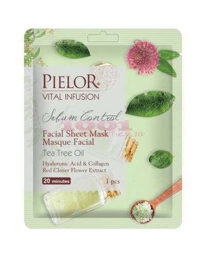 Pielor vital infusion deep clean masca de fata textila sebum control cu ceai verde