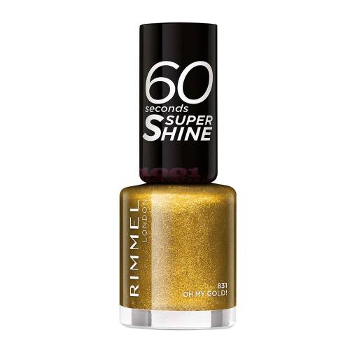 Rimmel london 60 seconds shine glitter lac de unghii oh my gold! 831