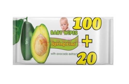 Spring line baby servetele cu ulei de avocado 120 buc