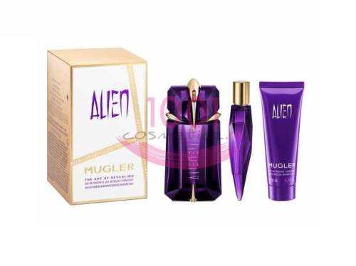 Thierry mugler alien the art of revealing edp 60 ml + refillable spray 10 l + body lotion 50 ml set