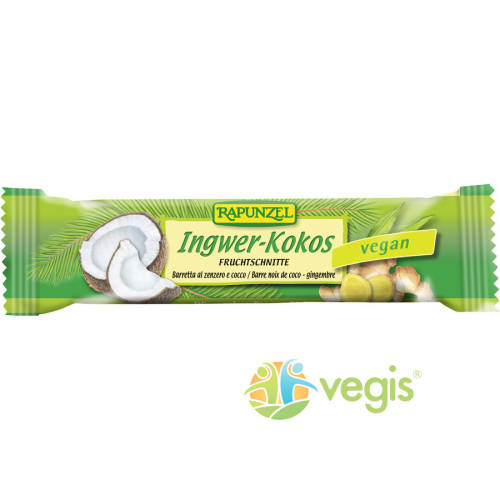 Baton vegan cu ghimbir si cocos ecologic/bio 40g