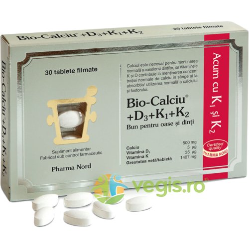 Pharma nord Bio calciu+d3+k1+k2 30tb