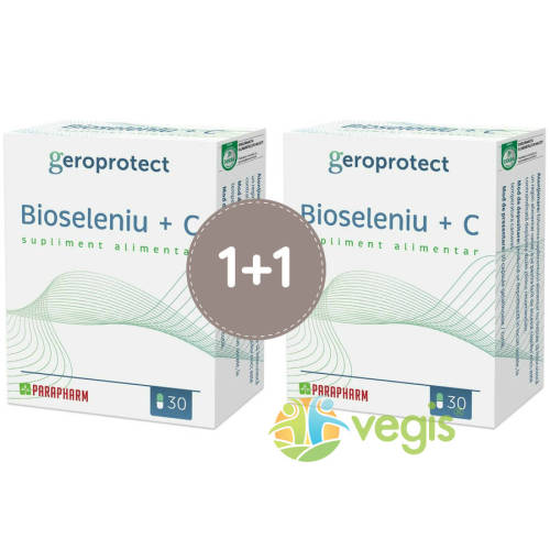 Bioseleniu + vitamina c 30cps pachet 1+1
