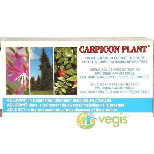 Carpicon plant supozitoare cu extract uleios de pufulita, ghimpe si rasina de conifere 10buc.