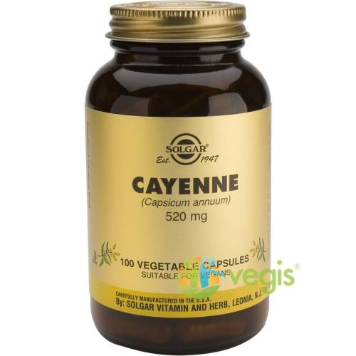 Cayenne 520mg 100cps vegetale (ardei iute)