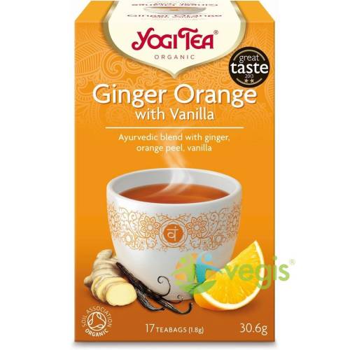 Yogi tea Ceai cu ghimbir, portocale si vanilie ecologic/bio 17dz 30.6g