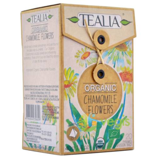 Ceai organic chamomile (musetel) 20 plicuri piramida