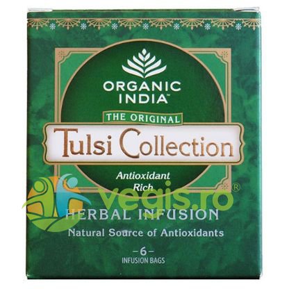 Ceai tulsi collection (cutie cu 6 pliculete) organic india