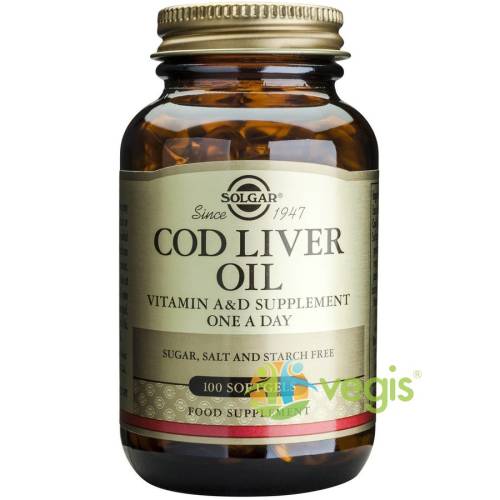 Cod liver oil 100cps (ulei din ficat de cod)
