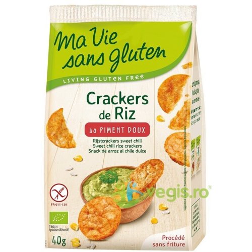 Crackers din orez cu ardei dulce fara gluten ecologici/bio 40g
