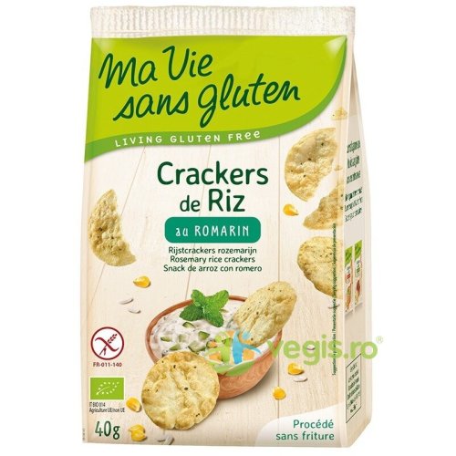 Crackers din orez cu rozmarin fara gluten ecologici/bio 40g