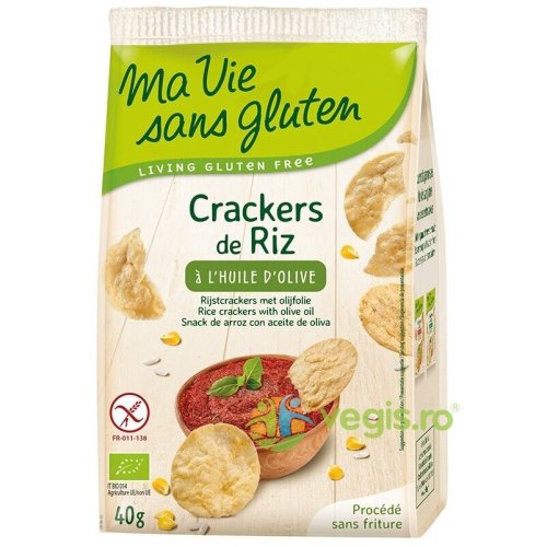 Crackers din orez cu ulei de masline fara gluten ecologici/bio 40g